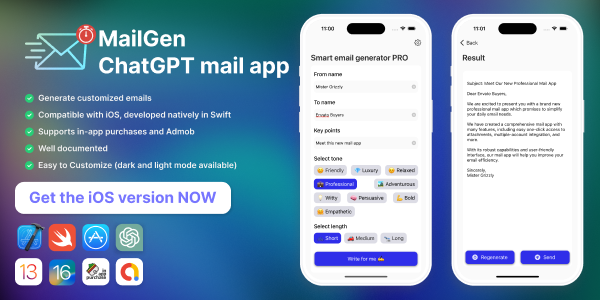 ChatGPT, OpenAI, mail generator, cool app, mail generator iOS app, source code premium apps iOS and Android, Scanberry, iScanner, Scanner PRO, OCR FREE, OCR iOS, Mister Grizzly, iOS Scanner, Scanner, Document Scanner, iOS Document Scanner, iTranslate, Scancode, Scanplus SDK, iOCR, Arabic, Android ChatGPT